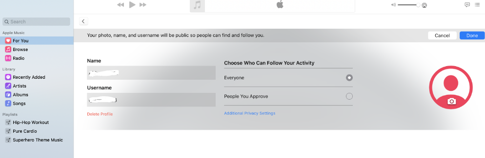 How to Add a Photo to your Apple Music Profile on PC