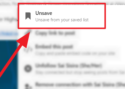 How to Save or Unsave Posts on LinkedIn