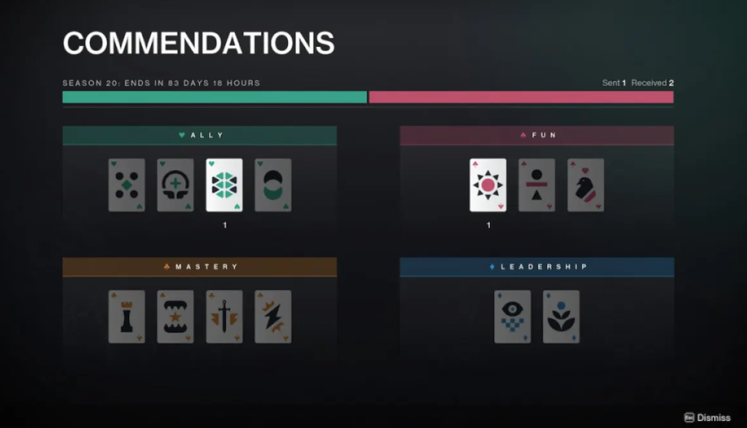 How to Give and Receive the Commendations in Destiny 2
