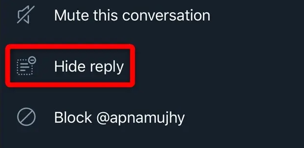 How to Hide a Reply in Twitter