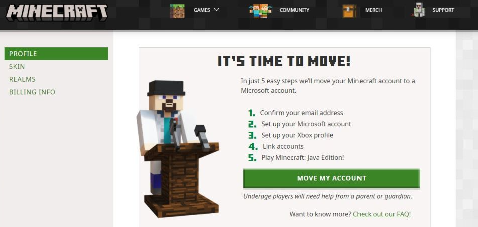 How to Migrate your Mojang Account to Microsoft Account