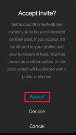 How to Accept Collab Invite from Instagram Users