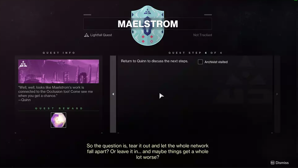 How to Complete Maelstrom Quest in Destiny 2