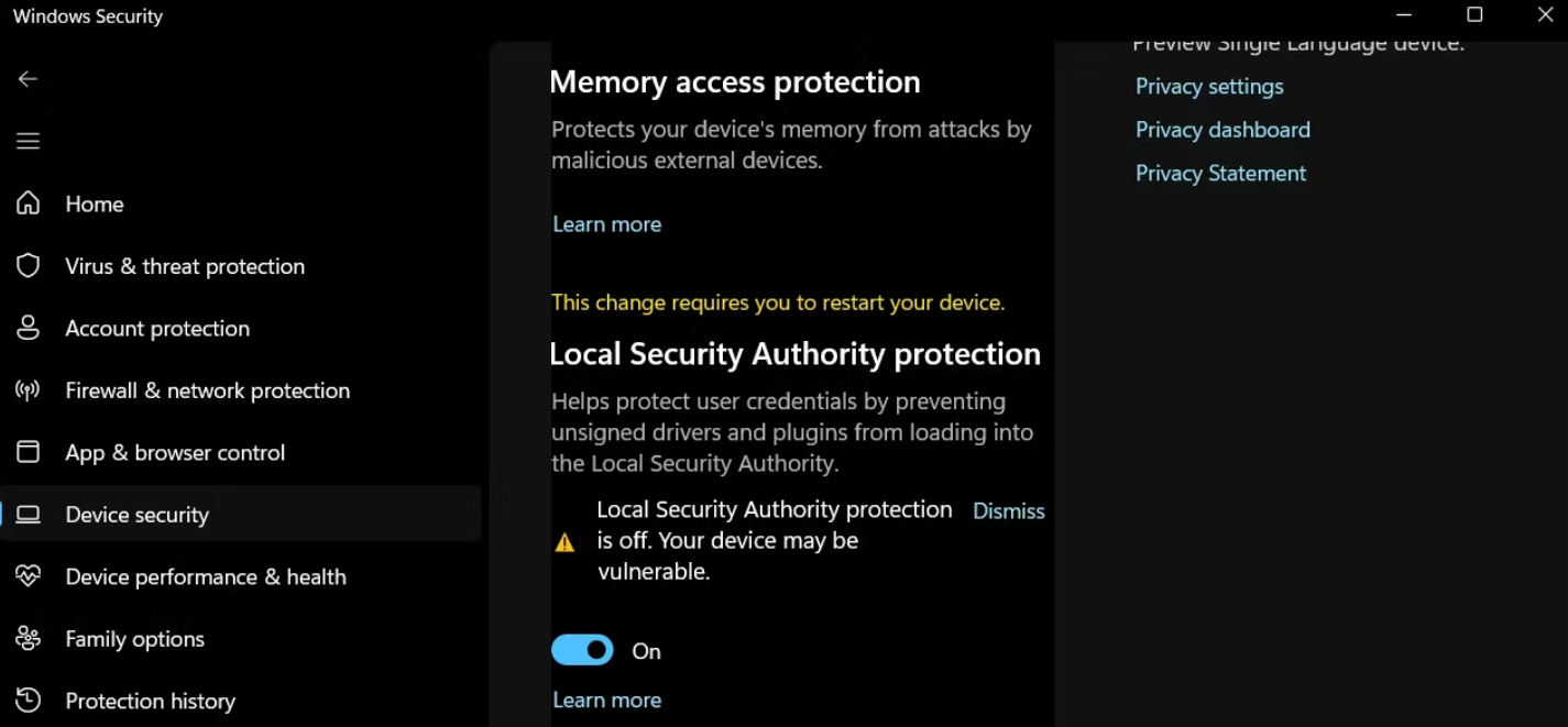 How to Turn On Local Security Protection in Windows 11