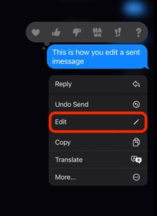 How to Edit Texts Messages in iMessage