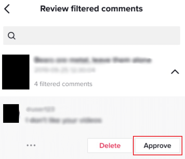 How to Approve Filtered Comments on TikTok