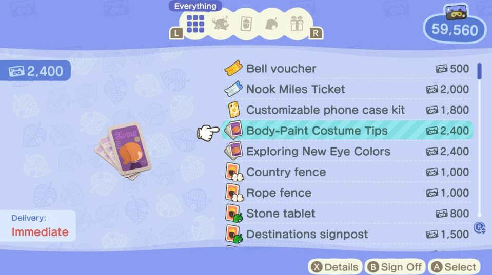 How to Unlock the Body Paint and Eye Colors in Animal Crossing