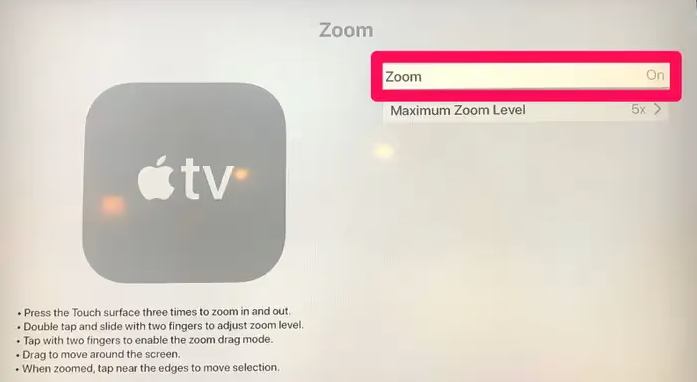 How to Unzoom on Your Apple TV