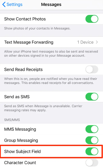 How to Bold Text in iPhone Text Messages Using Subject Lines