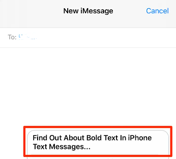 How to Bold Text in iPhone Text Messages Using Subject Lines