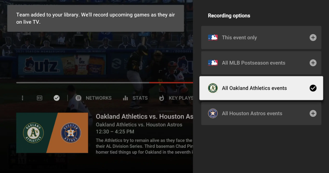 How to Record Live Sports on YouTube TV