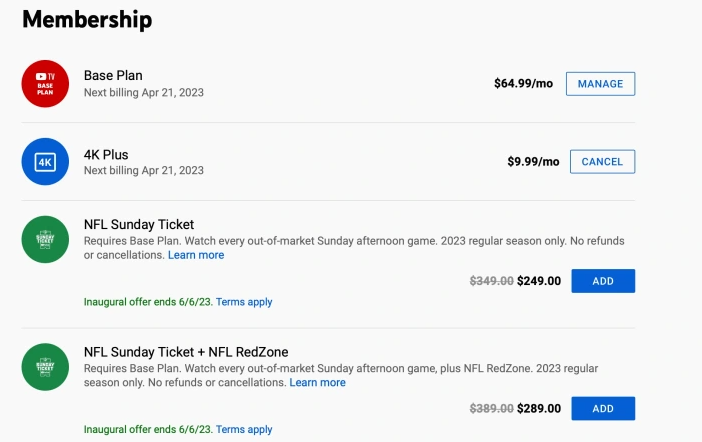 How to Get NFL Sunday Ticket on YouTube TV
