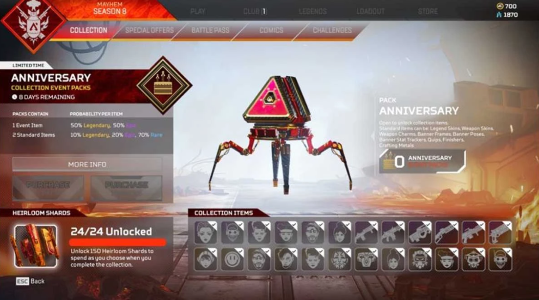 How to Get Heirloom Shards in Apex Legends