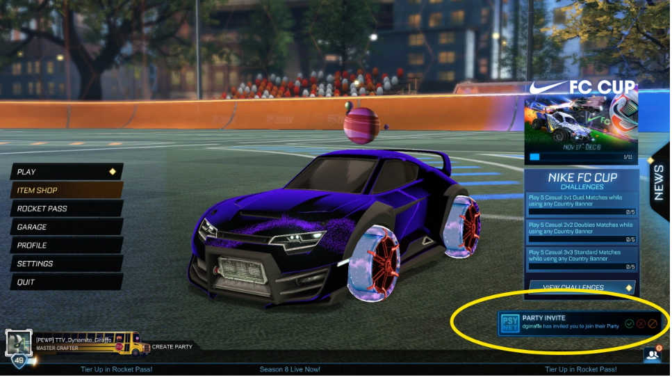 How to Leave a Party in Rocket League