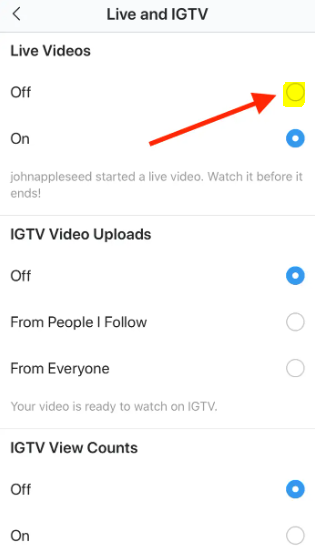 How to Disable Live Notifications in the Instagram App