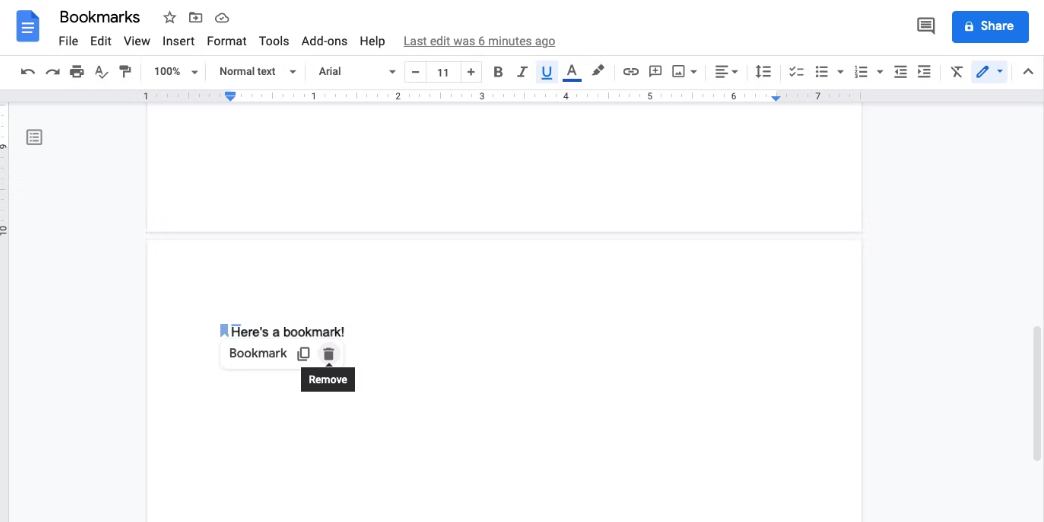 How to Use the Bookmarks in Google Docs