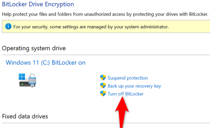How to Turn Off BitLocker in Windows 11