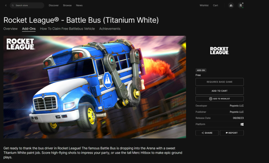 How to Get Titanium Battle Bus for Free in Rocket League