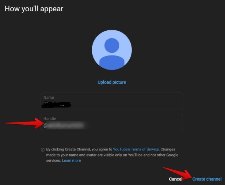 How to Set or Change YouTube Handle on Desktop