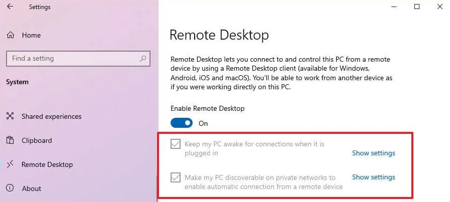 How to Turn On Remote Desktop on Windows 10