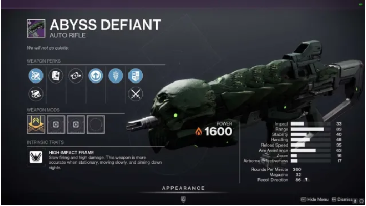 How to Get Abyss Defiant Auto Rifle in Destiny 2