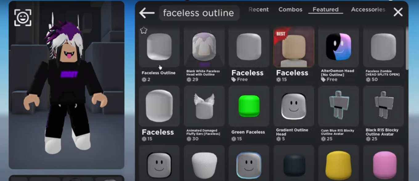 Como tener la headless gratis #roblox #faceless #headless