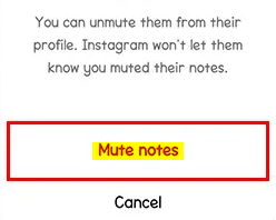 How to Mute Notes on Instagram App