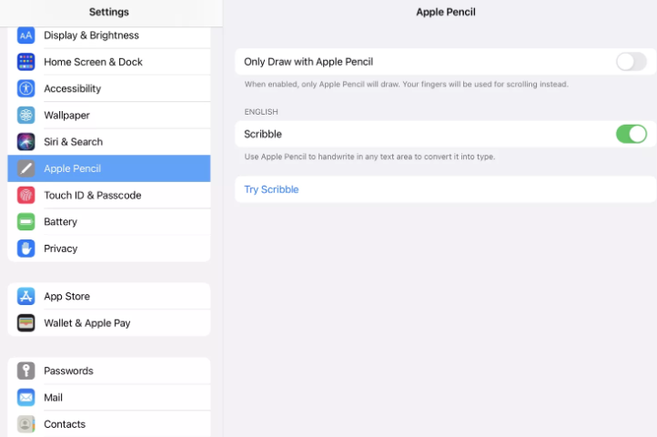 How to Enable Scribble on an iPad