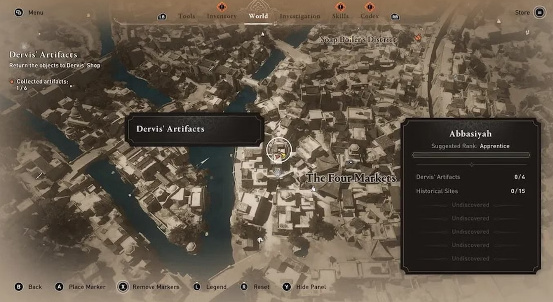 Assassin's Creed Mirage: All Dervis' Artifacts 