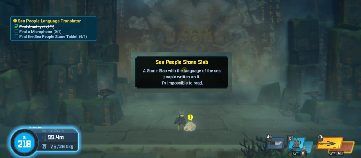 Dave the Diver: Sea People's Stone Tablet Location