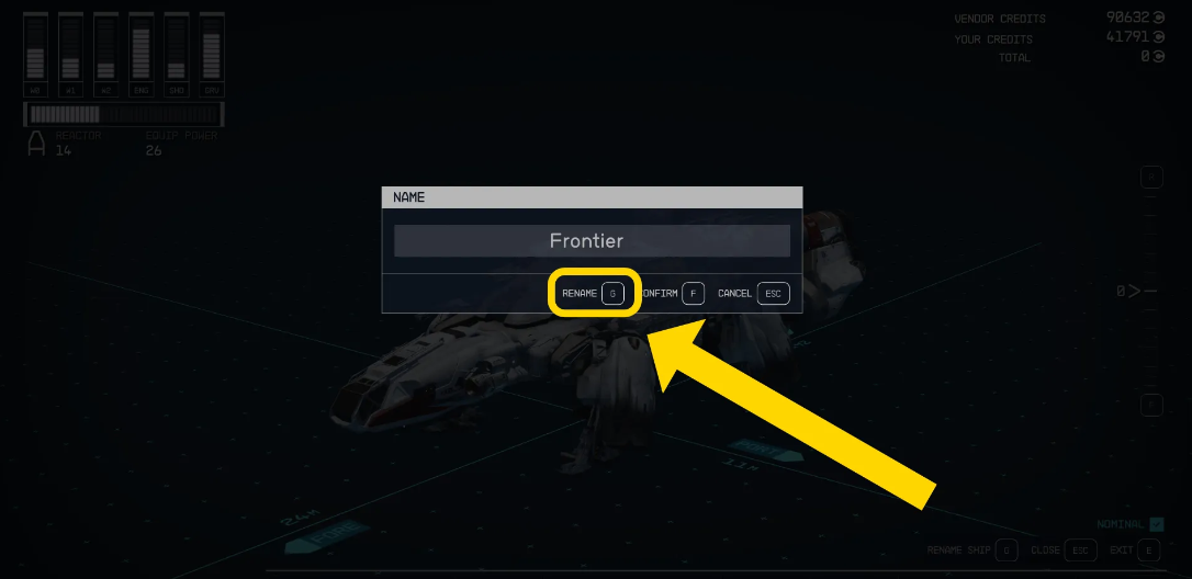 Starfield: How to Rename Ship