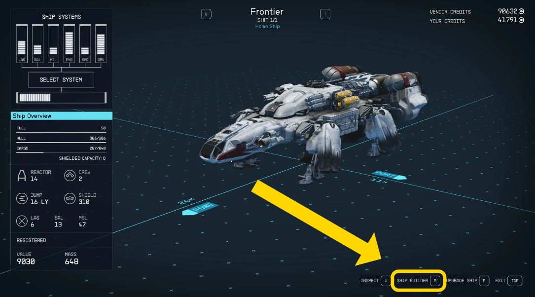 Starfield: How to Rename Ship