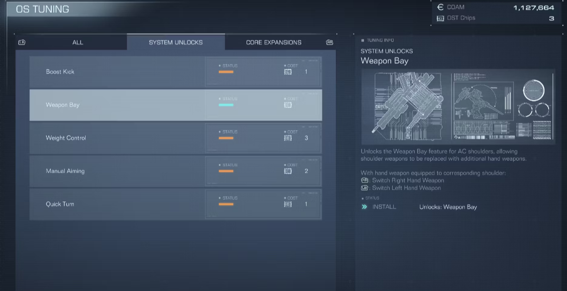 Armored Core 6: Using the Weapon Bay Guide