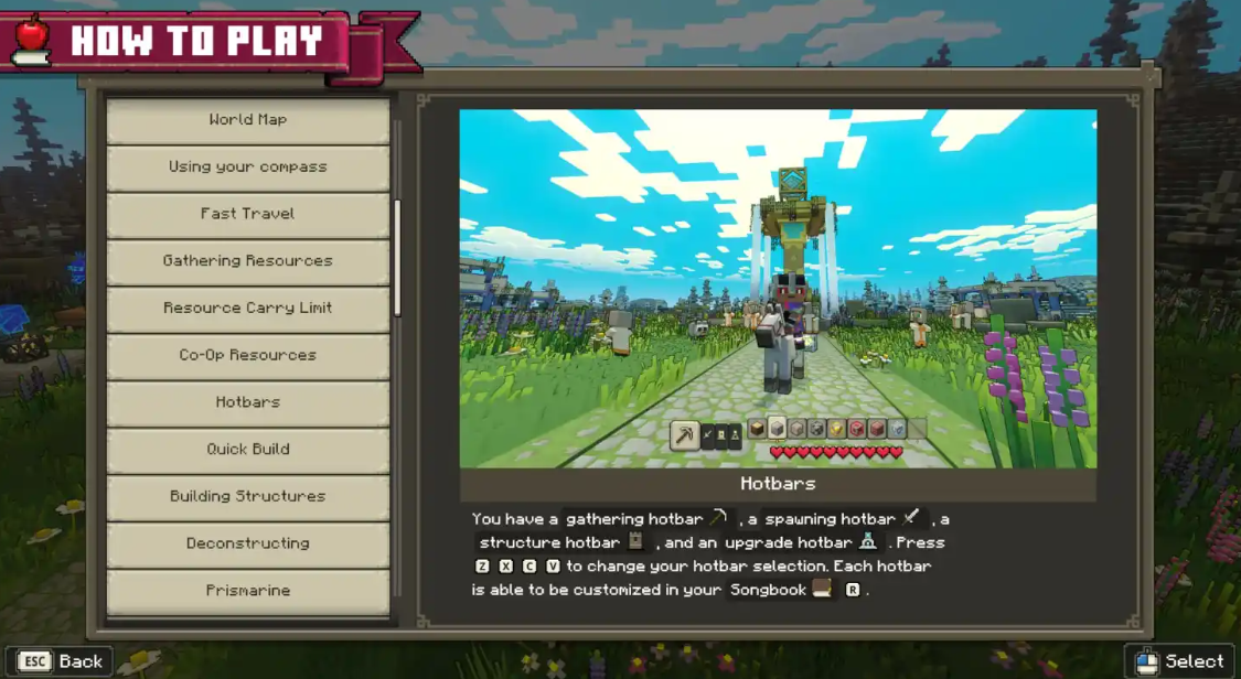 Minecraft Legends - How to Customize Your Hotbar