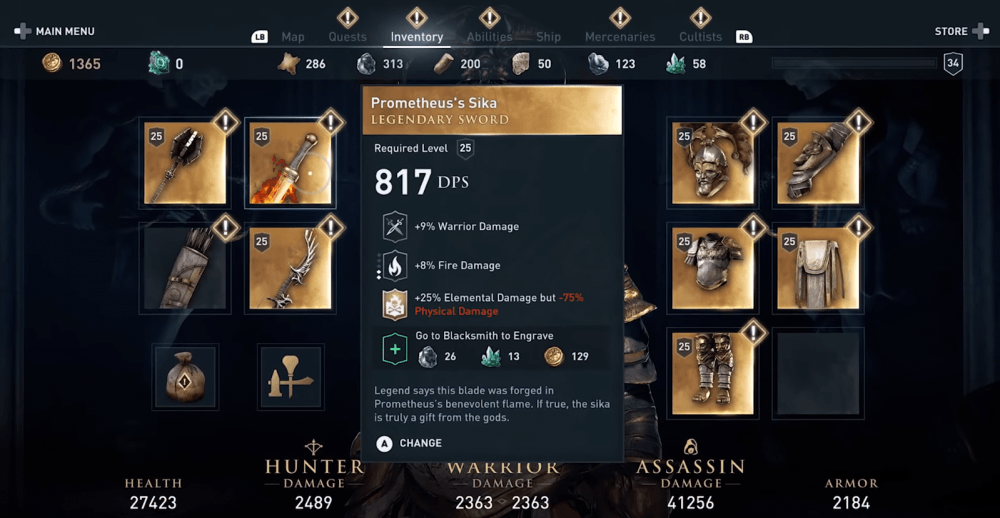 Assassin’s Creed Odyssey - A Complete Guide To Select Gear 