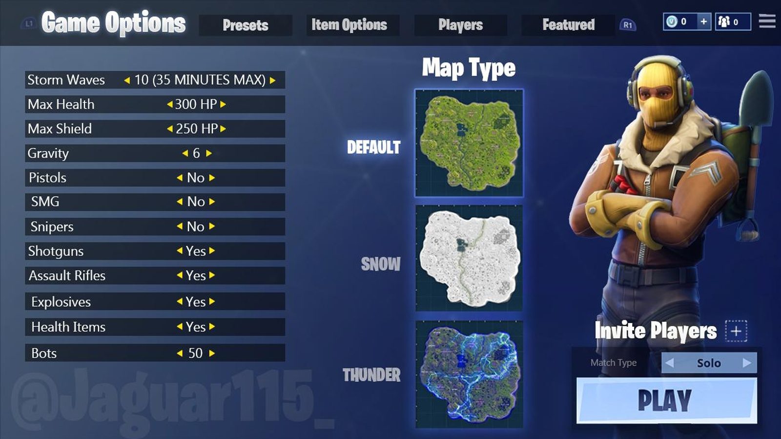 Fortnite - Players Can Easily Customize Their Playground LTM Now.