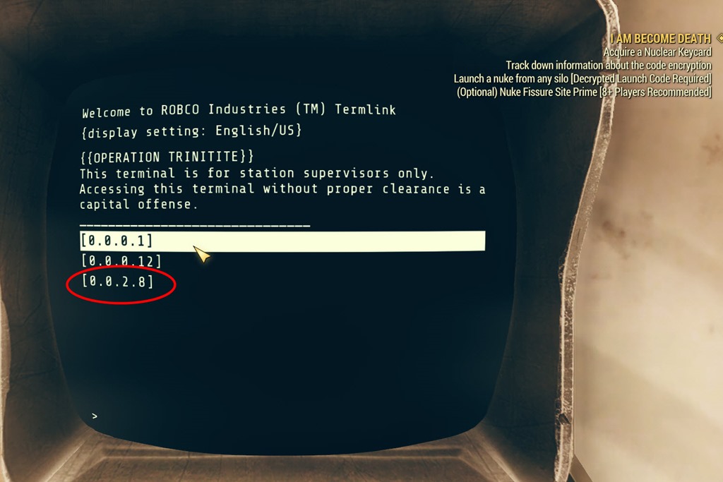 Launch codes. Код запуска ракет фоллаут 76. Fallout 76 nukacrypt. Nukacrypt code. Nuke get a Kill from the stop of Silo.