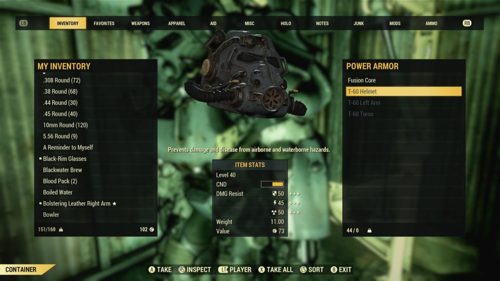 Another way to get Ballistic Fiber in Fallout 76 is to scrap the Power Armo...