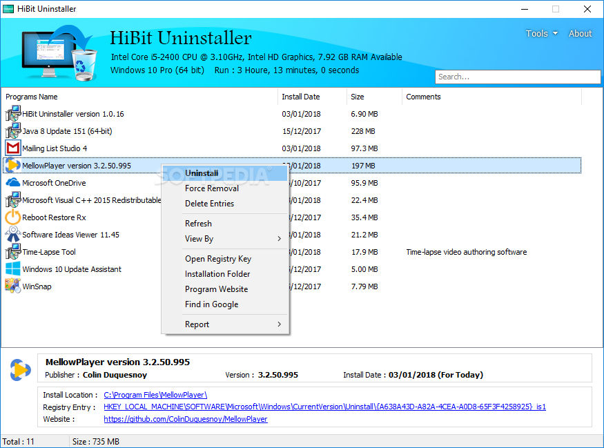 HiBit Uninstaller 3.1.40 download the last version for mac