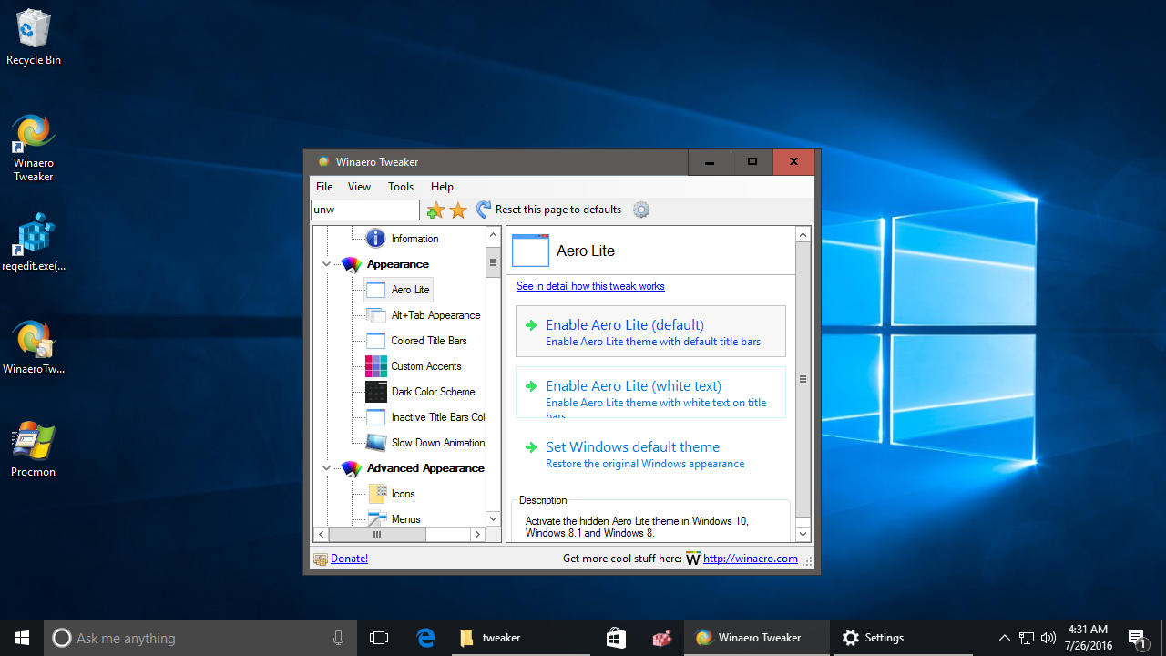 Winaero Tweaker 0.15.1 [Update]