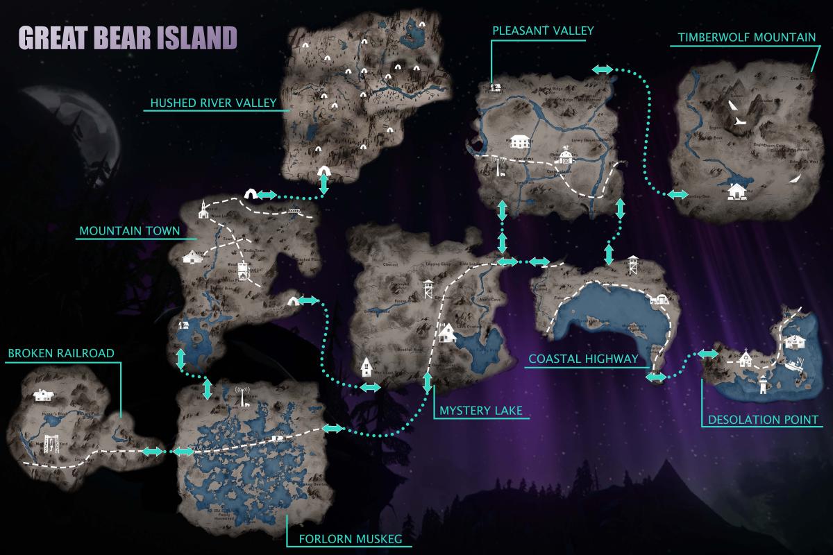 Region Maps and Transition Zones The Long Dark