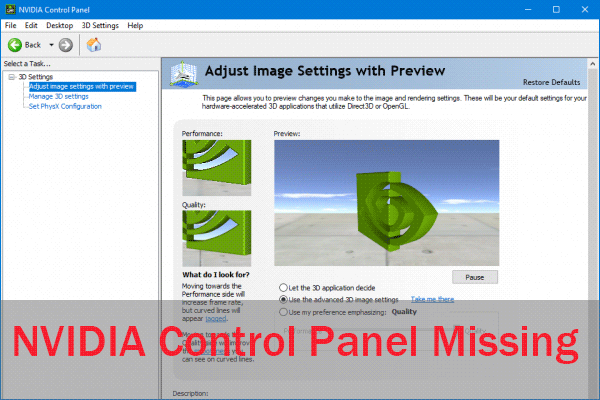 Nvidia Control Panel