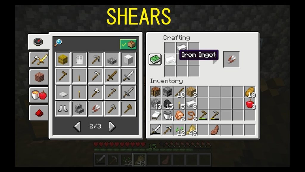 How to Make Shears in Minecraft