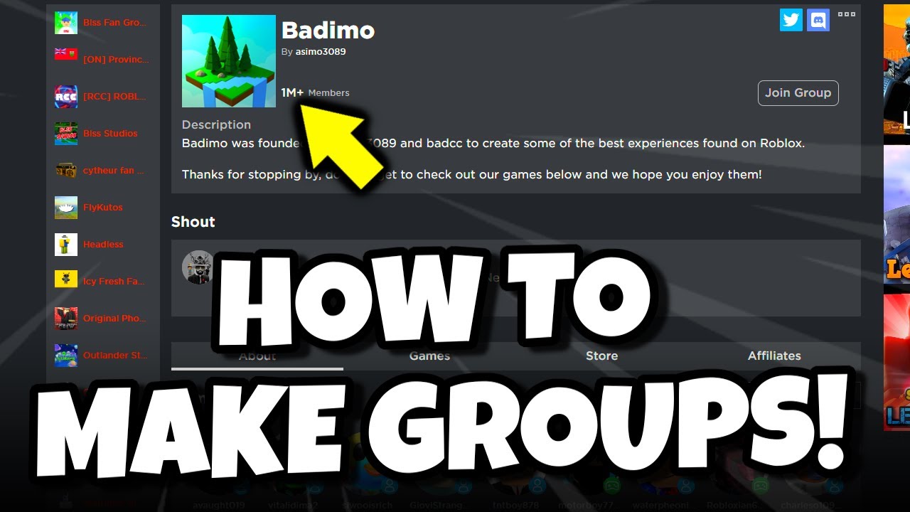 Create a Group on Roblox