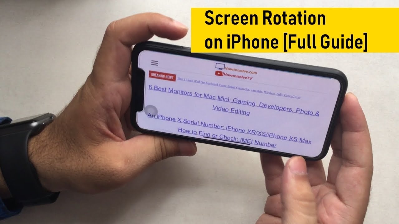 Rotate Screen on iPhone