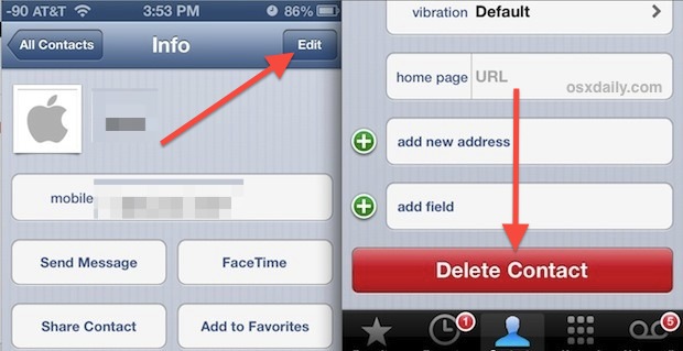 Delete Contacts on iphone Fast