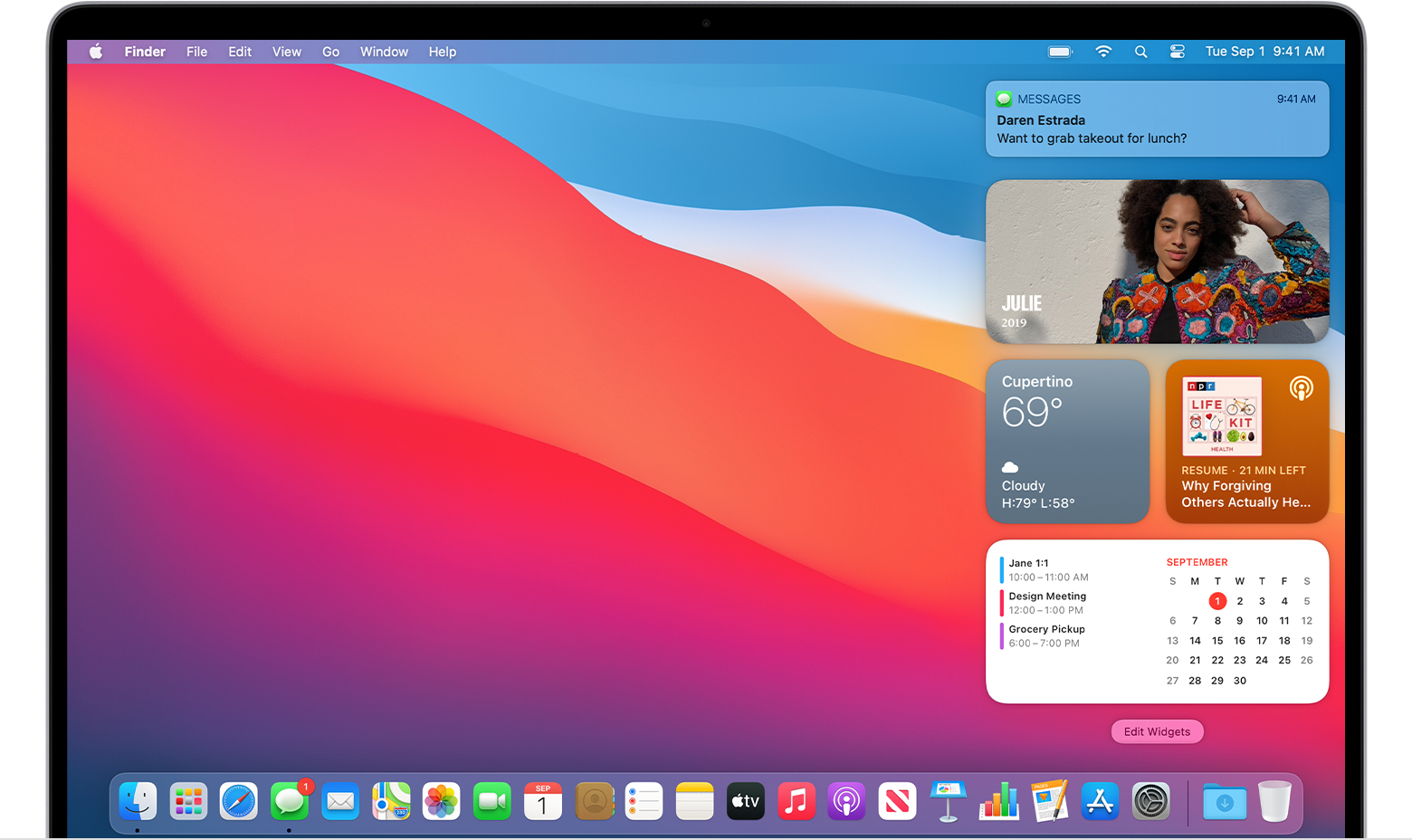 how to keep widgets on desktop mac monterey