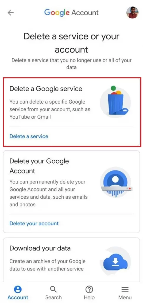 Delete Gmail Account from Phone