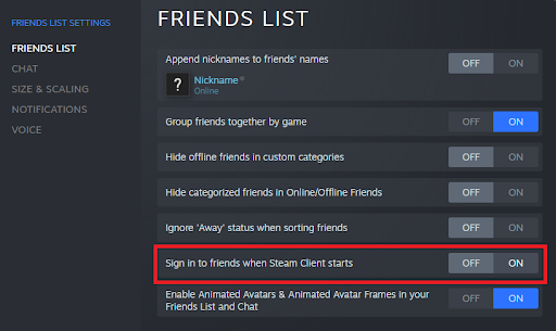 How to Set your Steam Status to Offline Mode