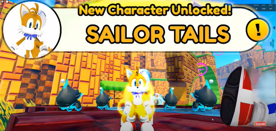 How to Unlock Sailor Tails in Sonic Speed Simulator